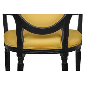 Мягкий стул с подлокотниками Delo Kora Arm Yellow