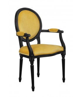 Мягкий стул с подлокотниками Delo Kora Arm Yellow