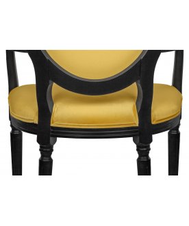 Мягкий стул с подлокотниками Delo Kora Arm Yellow