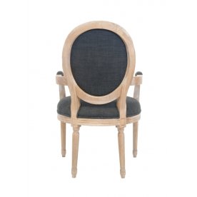 Мягкий стул с подлокотниками Diella Black