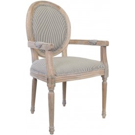 Мягкий стул с подлокотниками Diella Pinstripe