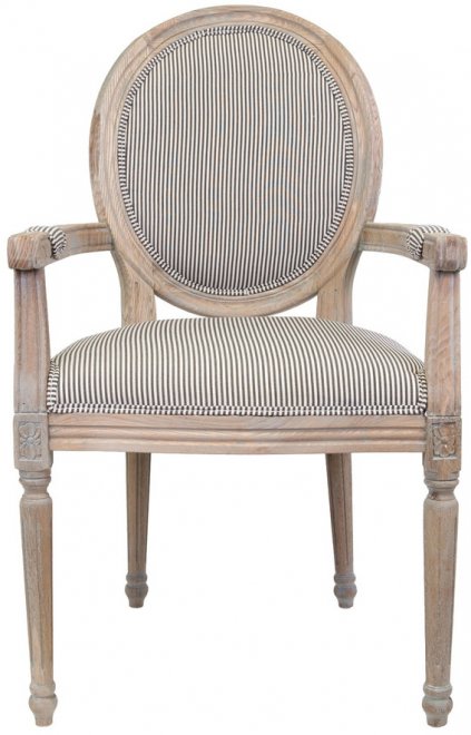 Мягкий стул с подлокотниками Diella Pinstripe