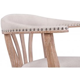 Мягкий стул с подлокотниками Tanner Beige