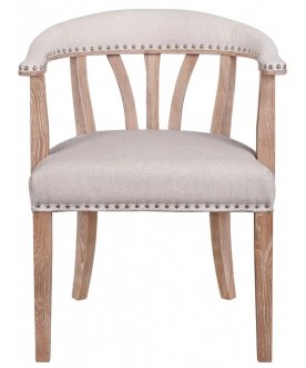 Мягкий стул с подлокотниками Tanner Beige