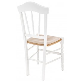 Стул 40F белый / коричневый