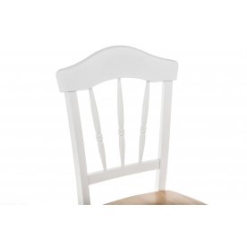 Стул 40F белый / коричневый