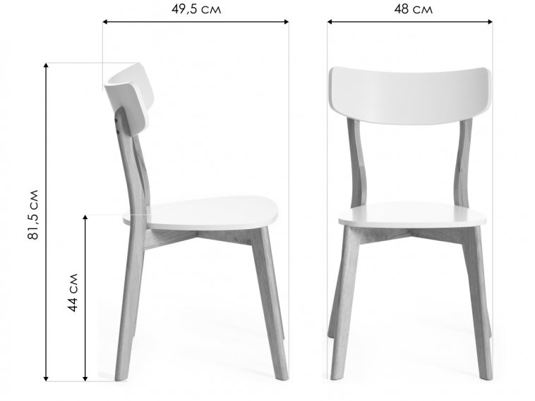 Деревянный стол Claire белый / натуральный