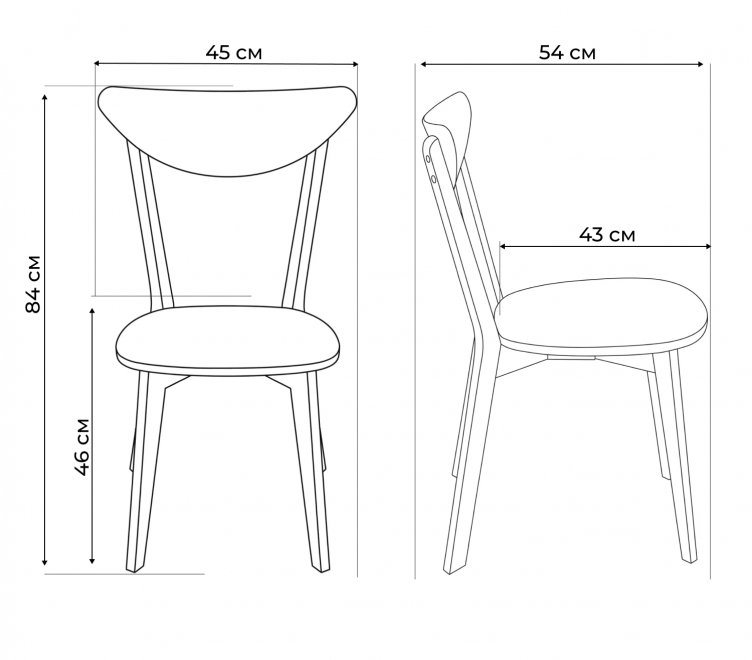 Стул Макси белый / натуральный