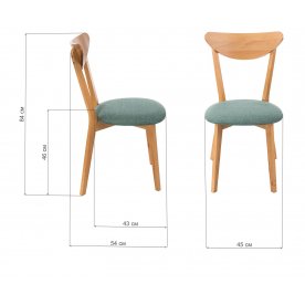 Стул Макси натуральный / морская волна