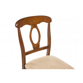 Стул НАПОЛЕОН с мягким сиденьем темный дуб / бежевый