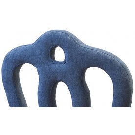 Стул PJC397 велюровый коричневый / серо-голубой