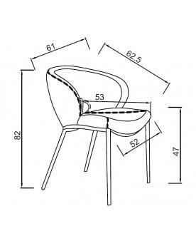 Стул дизайнерский 160KD-80030 экокожа кремовый