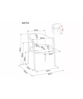 Стул-кресло Akita t.232 серый