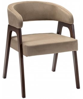 Кресло Baxter beige / темный орех
