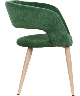 Стул-кресло Hugs зеленый / натуральный дуб