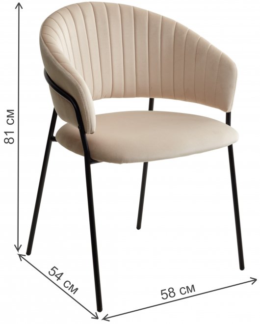 Кресло Гемма бежевое H-06 / шампань