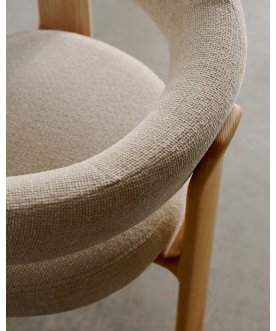 Стул-кресло Granite бежевое / натуральное