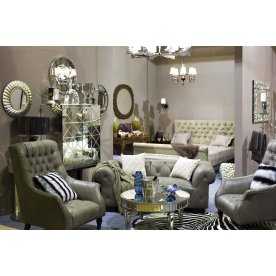 Кресло из экокожи ZW-455 оливковое 