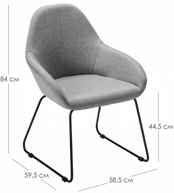 Кресло Kent Diag grey / линк