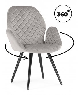 Стул-кресло Муат поворотное confetti silver / черный