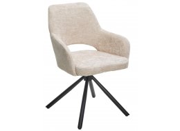 Кресло Nuri 180 поворотное 3018-10 бежевый шенилл / черный
