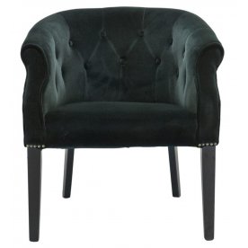 Кресло PJC347-PJ877 бархатное чёрное