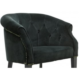 Кресло PJC347-PJ877 бархатное чёрное