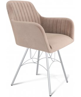 Стул-кресло SHT-ST38-1/S100 латте / хром лак