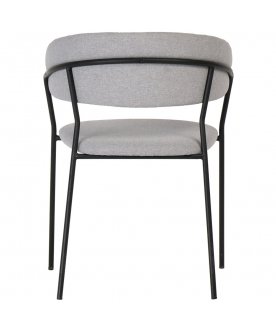 Стул-кресло Turin велюр серый / черный