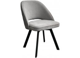 Стул на металлокаркасе Duna велюр серый B22 / черный