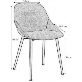 Стул на металлокаркасе Leya