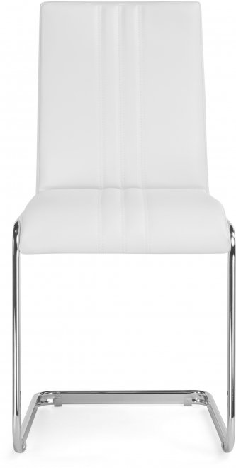 Стул Марсель хром / белый кожзам 124