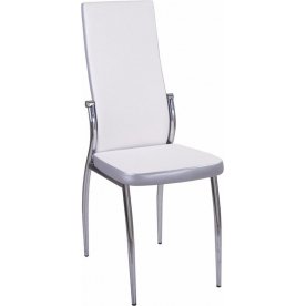  Стул Милано белый с плетеной текстурой (F0) / серый (C1)