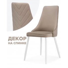 Стул на металлокаркасе Лорд Мебельные решения (НДС) ножки белые бордовый велюр (teddy 981)