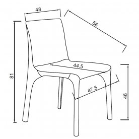 Стул на металлокаркасе 160KD-80060
