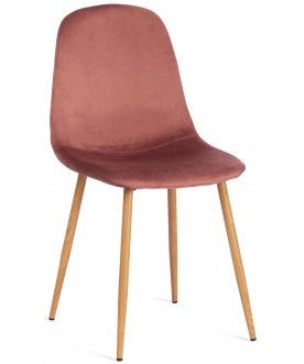 Стул на металлокаркасе Breeze mod. 4724 коралловый / натуральный