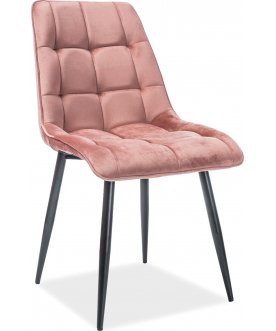 Стул на металлокаркасе Chic D античный розовый / черный