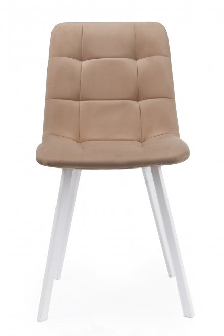 Стул на металлокаркасе Чилли бежевый / белый