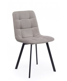 Стул на металлокаркасе Чилли латте / черный