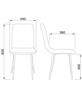 Стул на металлокаркасе Dallas