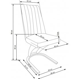 Стул на металлокаркасе K338