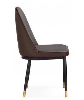 Стул на металлокаркасе Flor gray / brown / black