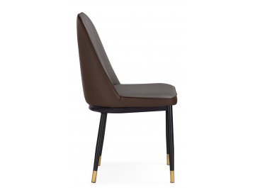 Стул на металлокаркасе Flor gray / brown / black