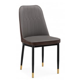 Стул на металлокаркасе Flor gray / brown / black