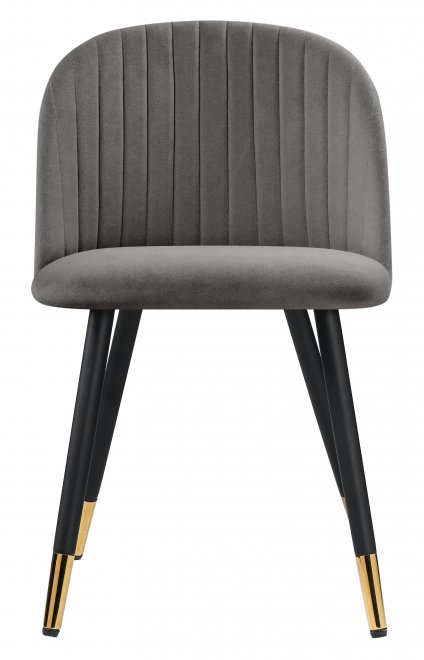 Стул на металлокаркасе Gabi темно-серый / черный / золотой