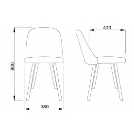 Стул на металлокаркасе Honnor