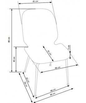Стул на металлокаркасе K381