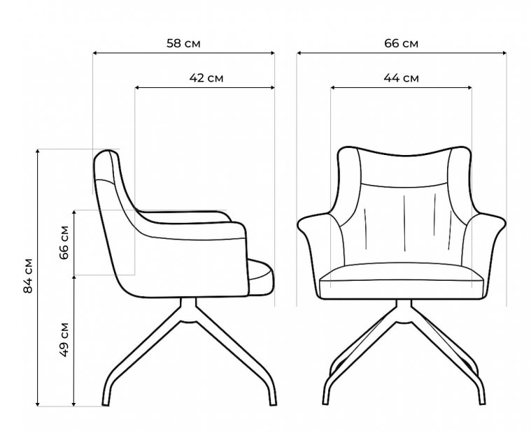 Стул на металлокаркасе Kaser 360 крутящийся ivory / black