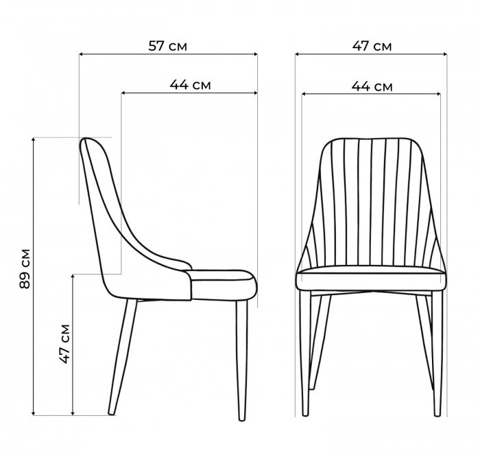 Стул на металлокаркасе Kora light blue / white