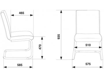 Стул на металлокаркасе CH-250-V